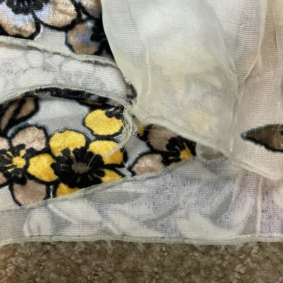 Hale Bob Maxi Dress Size M Boho Velvet Burnout Floral Festival Slit Viscos Blend - Picture 13 of 14